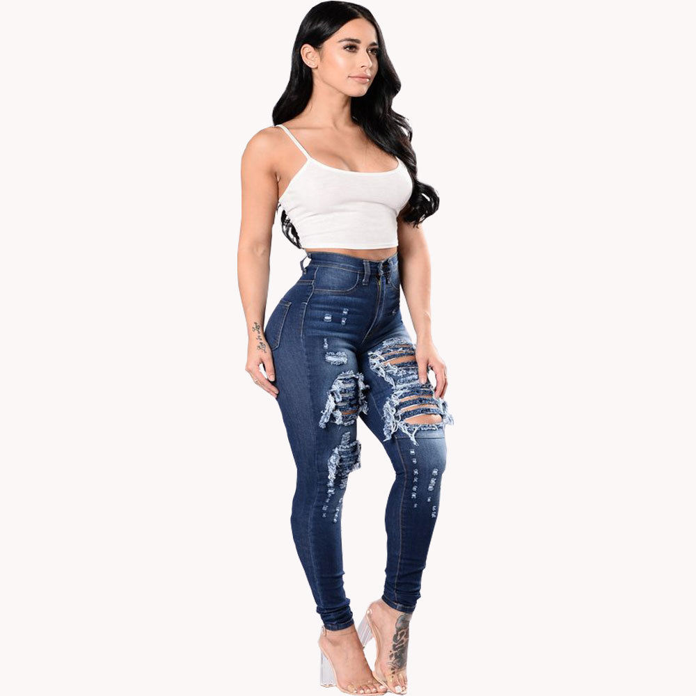 SZ60203 skinny jeans ripped